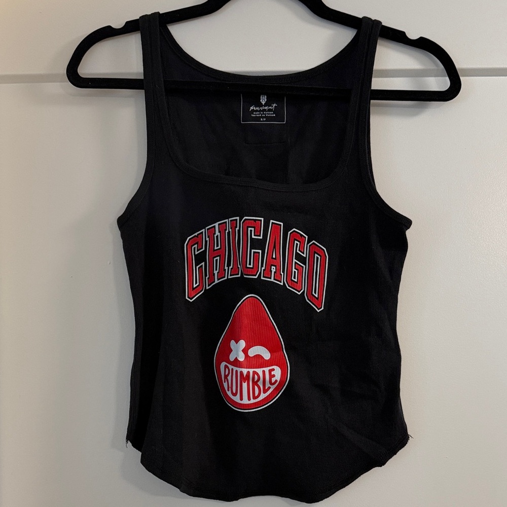 Free People Chicago Rumble Black Tank Top